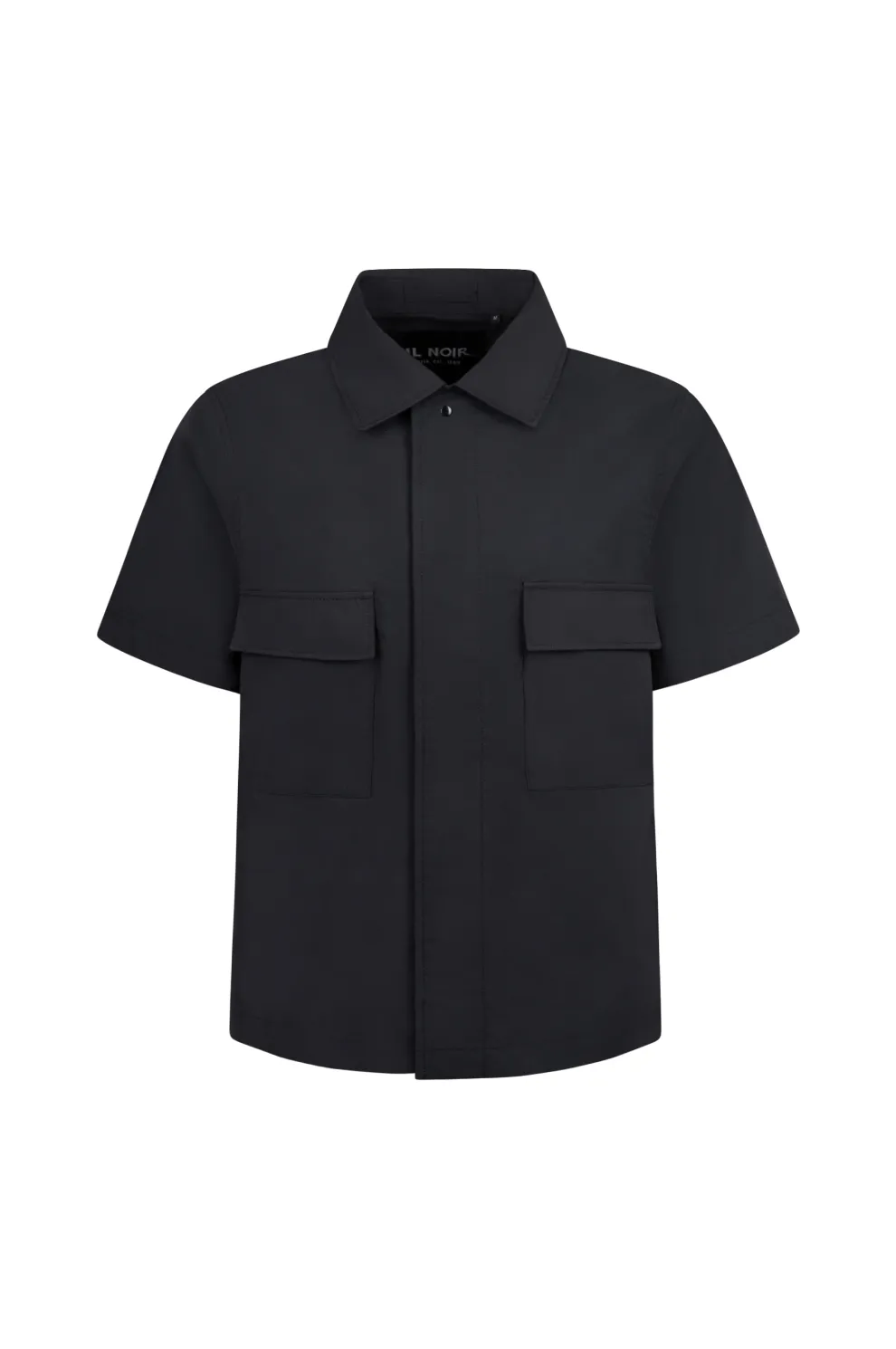MASSIMO, 1/1-Arm Herren Overshirt, gewebt - black